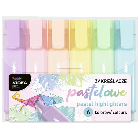 Kidea Zakreślacze Pastelowe 6 kolorów