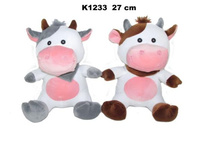 Krowa Pluszowa Siedząca z głosem 27cm 2 kolory Sun-Day