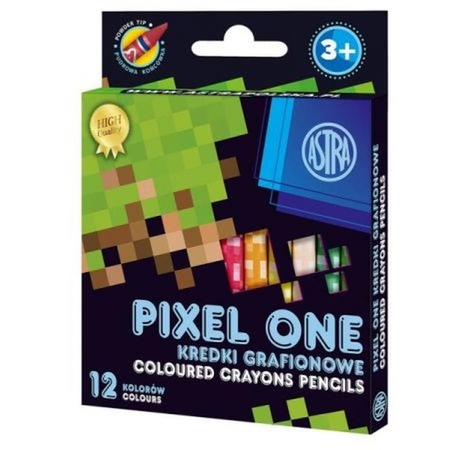 Kredki grafionowe Pixel One 12 kolorów