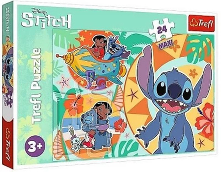 PUZZLE 24 MAXI WESOŁY DZIEŃ LILO Trefl