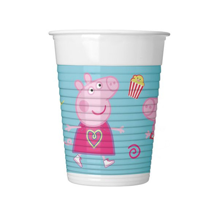 Kubki Plastikowe 200ML 8sztuk Peppa Pig Godan