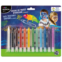 Kidea Kredki do twarzy wykręcane 12 kolorów