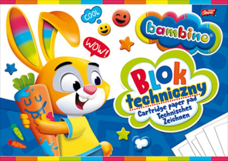 Blok techniczny BAMBINO A4, 10 kartek