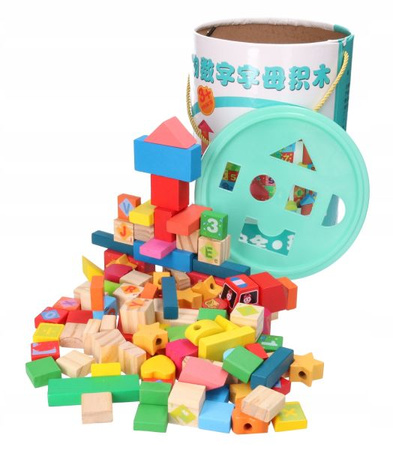 KLOCKI DREWNIANE (108 EL.)