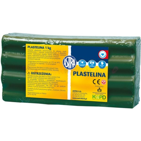 PLASTELINA LUZEM 1KG ZIELONA CIEMNA