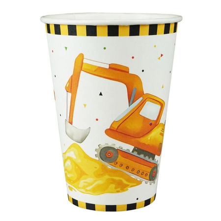 Kubki papierowe - plac budowy (8 szt.)