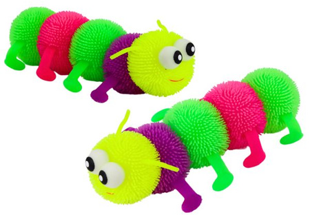 GUMOWA DŻDŻOWNICA DO UGNIATANIA   ŚWIECĄCA NEONOWA