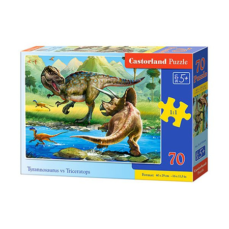 Castorland Puzzle 70 el. B-070084 Tyrannosaurus vs Triceratops