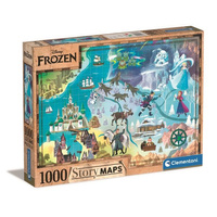 Puzzle 1000 el. Story maps Frozen Clementoni