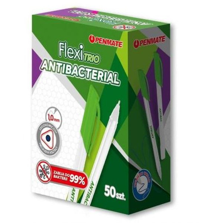 Penmate Długopis Flexi Trio Jet  Antibacterial w opakowaniu 50 szt. ni@