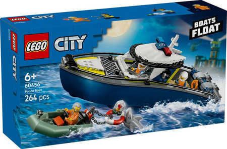 Klocki LEGO City Pościg Łodzią Policyjną 60456