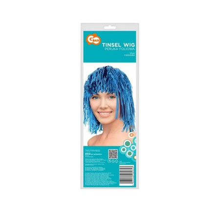 PERUKA FOLIOWA NIEBIESKA