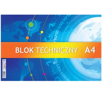 BLOK A4 TECHNICZNY BIAŁY 250G