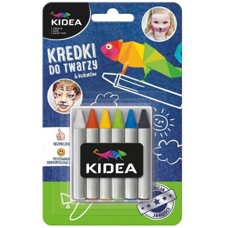 Kidea Kredki do malowania twarzy 6 kolorów