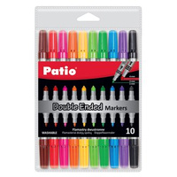 Flamastry Dwustronne 10 kolorów Patio