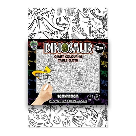 OBRUS DO POMALOWANIA 'DINOZAURY' x 2 szt.