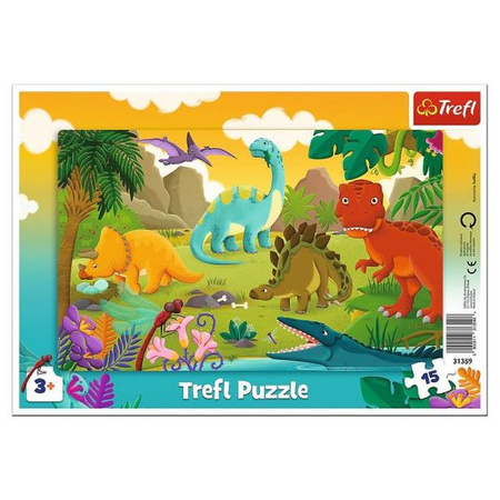 Puzzle 15 el. Dino Trefl