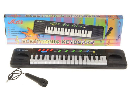 organki 32 klawisze na baterie; z mikrofonem; 49,5x14x3,5cm, Box