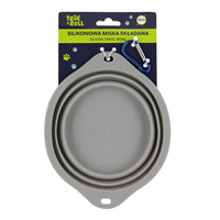 Miska dla zwierząt silikonowa składana szara 19cm TRIK&ROLL 560889