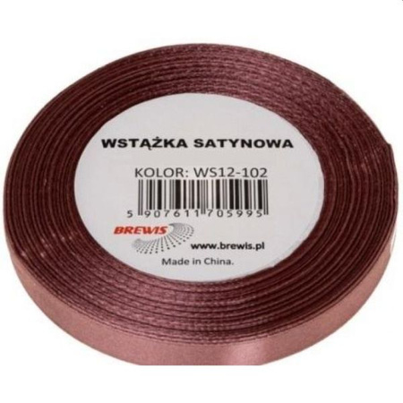 Wstążka satynowa 25mm/32m 102  brudny róż