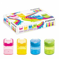 Starpak Temperówka plastikowa podwójna okrągła/kwadratowa