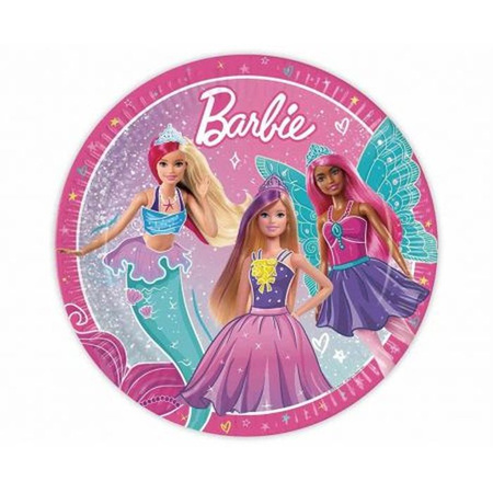 Talerzyki papierowe Barbie Fantasy Next Generation Mattel, 23cm,