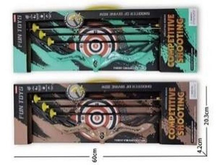 Łuk + strzały x3 60x20cm card 60x20,3x4,5cm