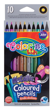 Kredki ołówkowe Metallic 10 kolorów Colorino