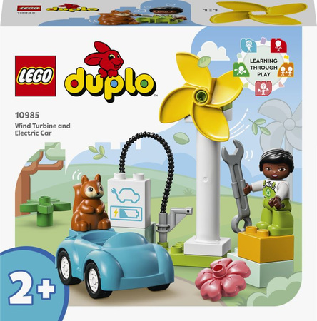 Klocki Lego Duplo Turbina Wiatrowa i Samochód Elektryczny 10985