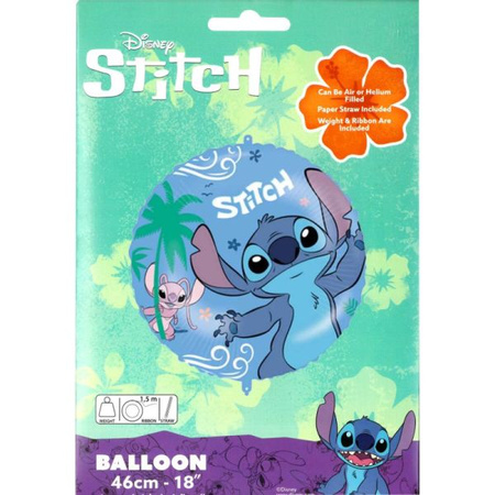 Balon foliowy STITCH & ANGEL DISNEY, 46 cm, 1 szt.