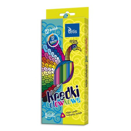 Kredki ołówkowe 12 kolorów Tetiski