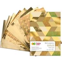 Happy Color Blok kreatywny GOLD, A4, 150-230g, 10 ark