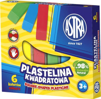 PLASTELINA  ASTRA KWADRATOWA 6 KOLORÓW @