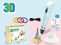 3D Pen pióro + filament x3, stojak, Kabel zasilający USB