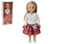 lalka 38cm z polskim głosem, śpiewa i mówi po polsku, twarda; Box