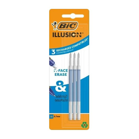 BIC, wkład do długopisów wymazywalnych, 3 szt.