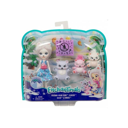 Enchantimals: Rodzina - Pristina Polar Bear + niedźwiadki polarne GJX47 (asst. GJX43)
