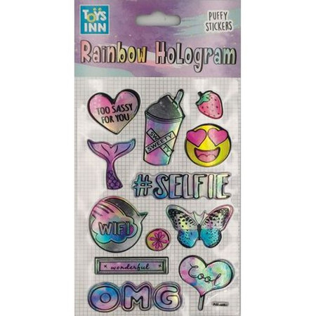 Naklejki rainbow hologram - selfie