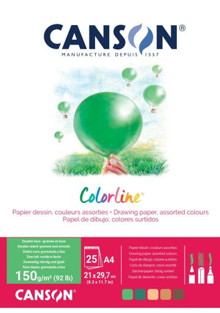 Blok Colorline A4 150g 25A - Ziemia (kolory: 2,29,30,32,34)