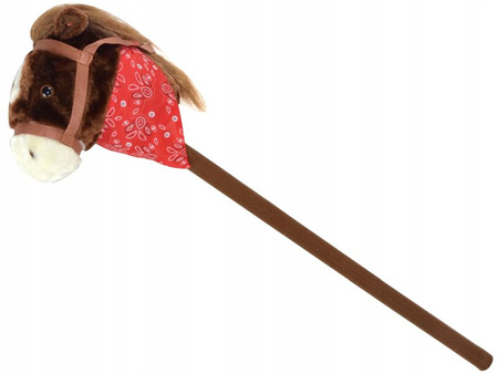 GŁOWA KONIA 80CM DŹ BRĄZ  plastikowy kij  z bateriami Madej