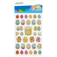 OZDOBA NAKLEJKI PISANKI METALICZNE 33SZT