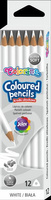 COLORINO - KREDKI OŁÓWKOWE TRÓJKĄTNE 12 SZTUK / BIAŁE /  /12/