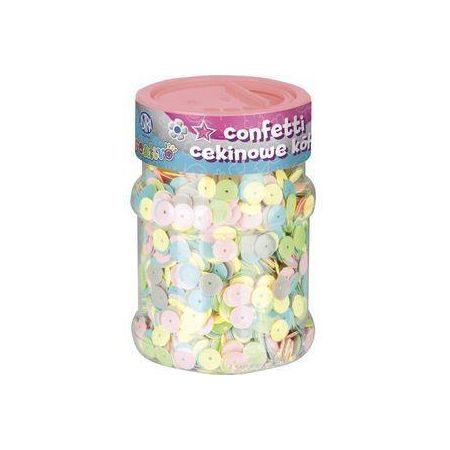 CONFETTI CEKINOWE PASTEL SŁOIK