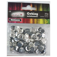 CEKINY METAL 8MM 10G SREBRNE