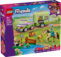 Klocki LEGO Friends Przyczepka z koniem i żrebaczkiem
