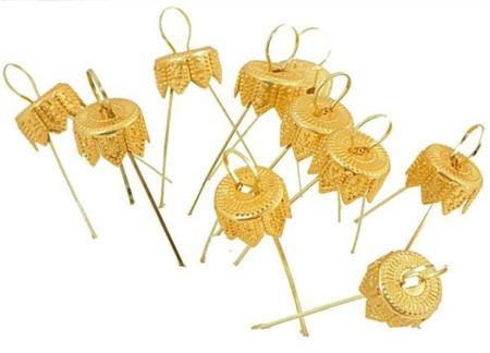 Zawieszki do bombek 12mm złote ZAW12-1