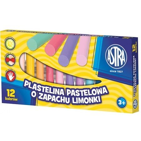 PLASTELINA PASTELOWA O ZAPACHU LIMONKI 12 KOLORÓW