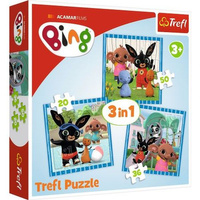 Trefl Puzzle Bing 3W1 ZABAWY Z PRZYJACIÓŁMI