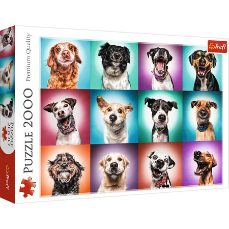 Puzzle 2000 el. Zabawne Psie Portety