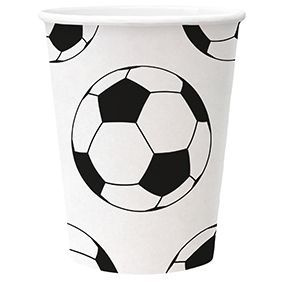 PAW Kubki papierowe 0,25l 8szt. Soccer ball